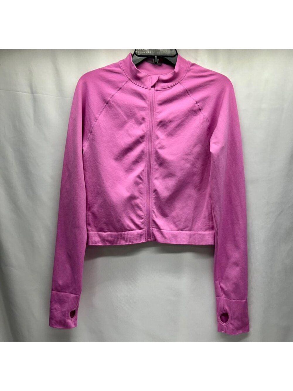 Athletic Zip Up Cropped Jacket Women's Medium Pink By Joy Lab